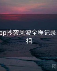 黑料网app抄袭风波全程记录，揭秘真相