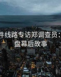 91大事件线路专访郑调查员：热点复盘幕后故事